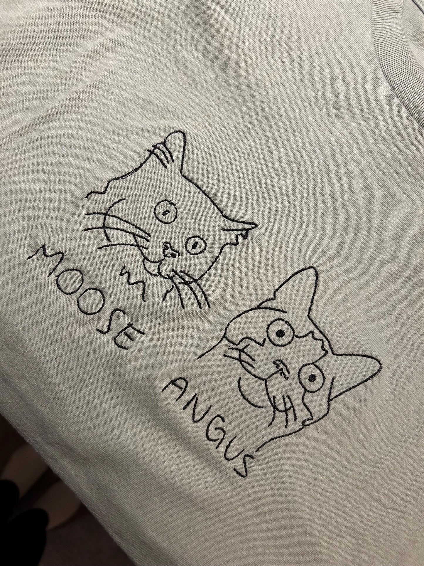 Chaotic Pet Portrait Embroidered Tee