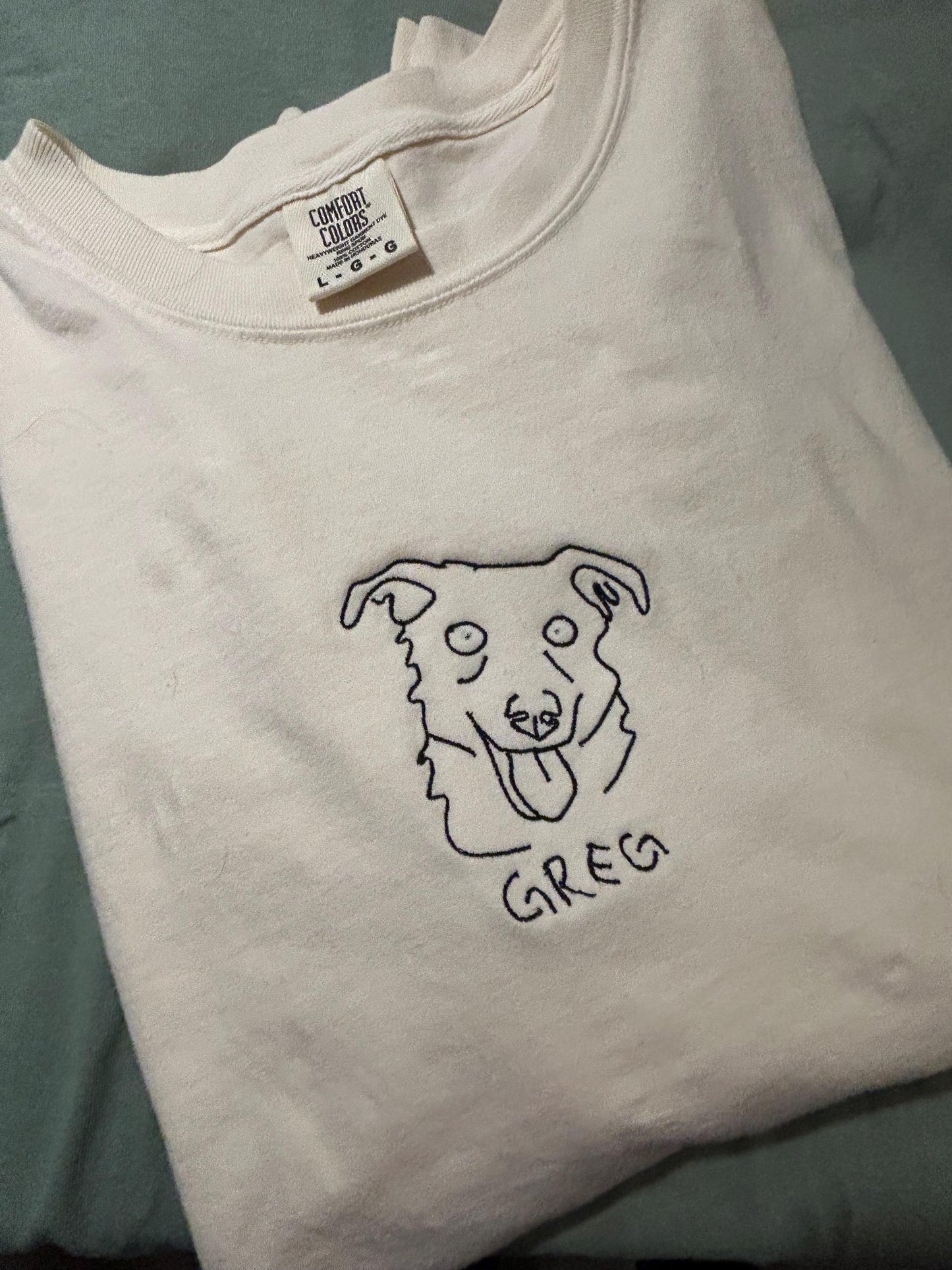 Chaotic Pet Portrait Embroidered Tee